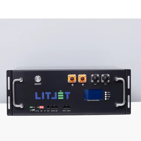 Литиевый аккумулятор тяговый LITJET PRO LiFePO4 ( rack 19' ) 48V 100Ah 5kWh вид спереди