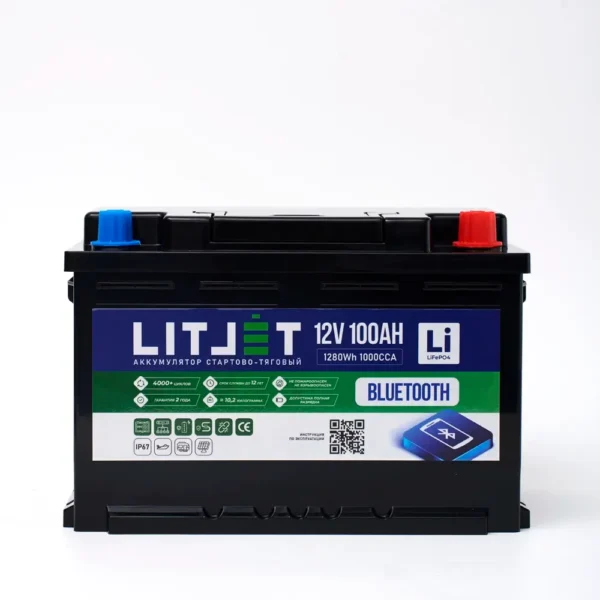 Литиевый аккумулятор стартово/тяговый LITJET SMART LiFePO4 12V 100Ah 1280Wh 1000CCA фото