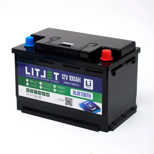 Литиевый аккумулятор стартово/тяговый LITJET SMART LiFePO4 12V 100Ah 1280Wh
