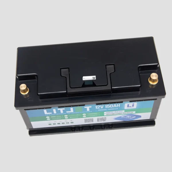 Литиевый аккумулятор cтартово/тяговый LITJET SMART LiFePO4 12V 150Ah 1920Wh 1400CCA вид сверху