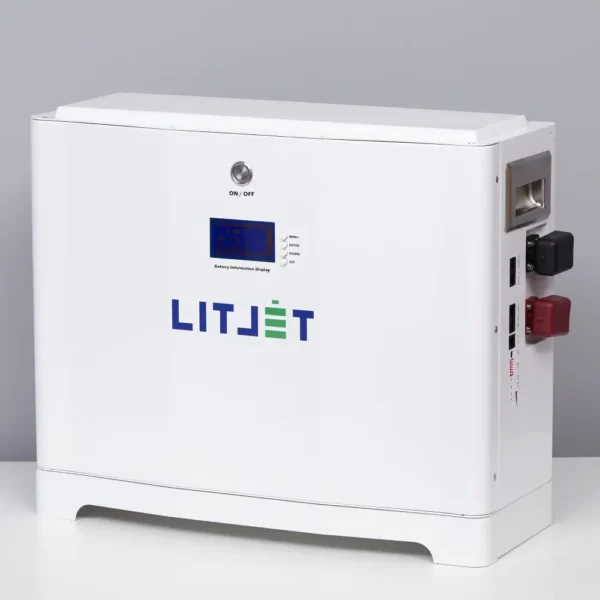 Литиевый аккумулятор тяговый LITJET PRO LiFePO4 powerwall 48V 100Ah 5kWh вид сбоку
