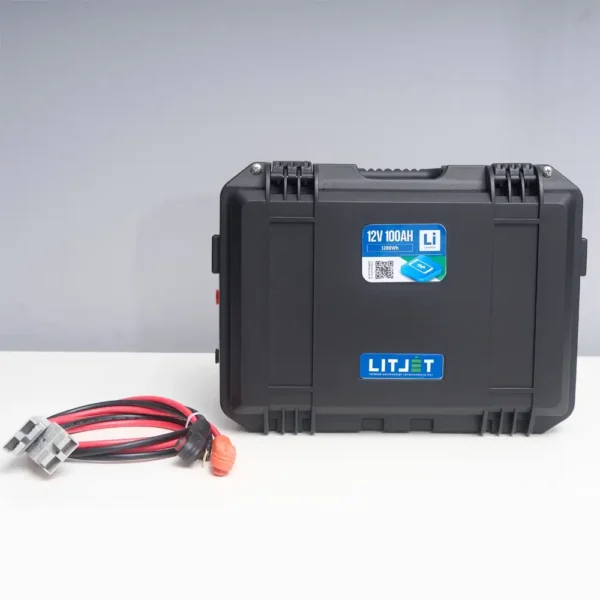 аккумулятор тяговый LITJET SMART LiFePO4 12V 100Ah 1280Wh фото спереди