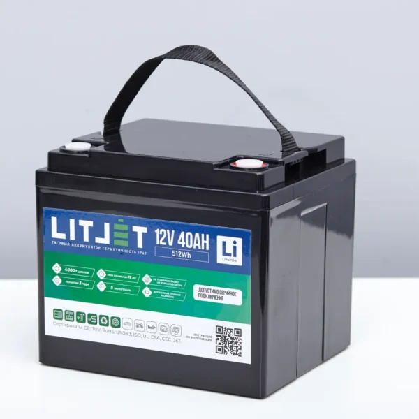 Аккумулятор LITJET PRO LiFePO4 12V 40Ah 512Wh фото