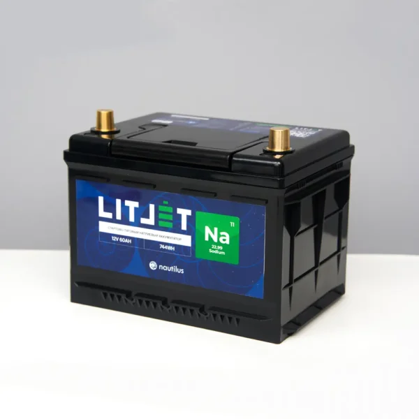 Натриевый аккумулятор стартово/тяговый LITJET Na+ 12V 60Ah 744Wh 1490CCA фото
