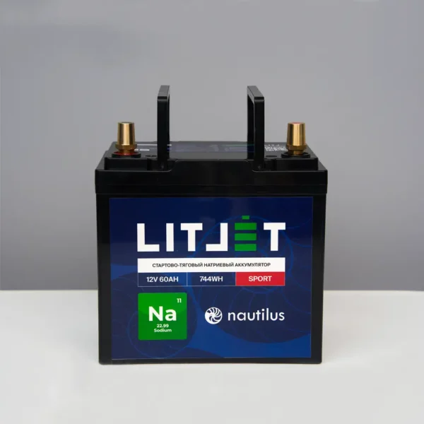 Натриевый аккумулятор стартовый СПОРТ тяговый LITJET Na+ 12V 60Ah 744Wh 1530CCA картинка