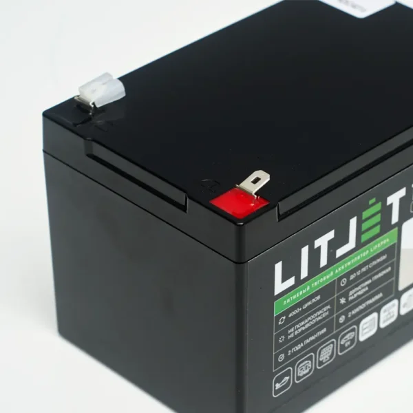 Литиевый аккумулятор тяговый LITJET BLACK LiFePO4 12V 15Ah 192Wh корпус