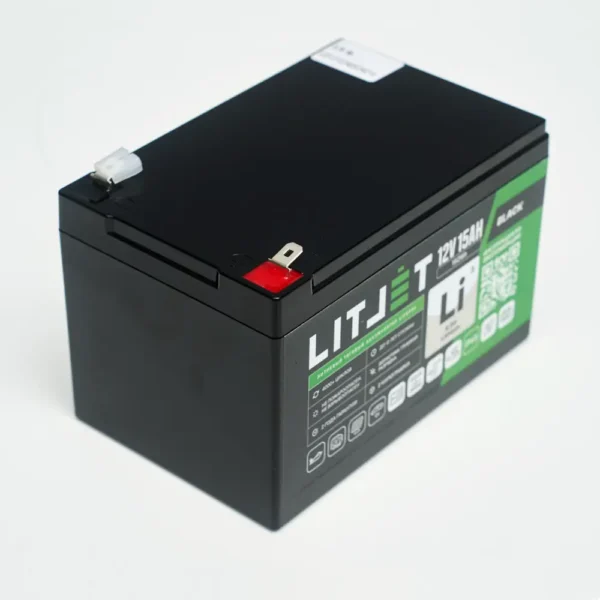 Литиевый аккумулятор тяговый LITJET BLACK LiFePO4 12V 15Ah фото