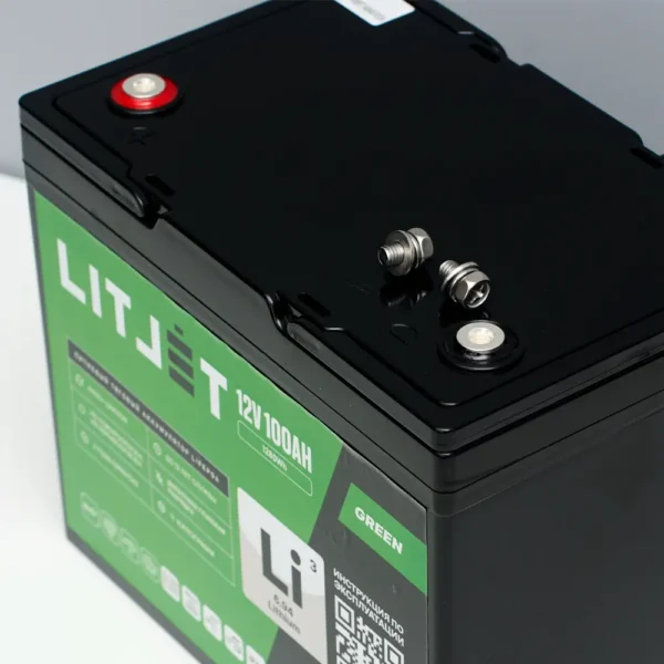 Литиевый аккумулятор тяговый LITJET GREEN LiFePO4 12V 100Ah 1280Wh корпус фото