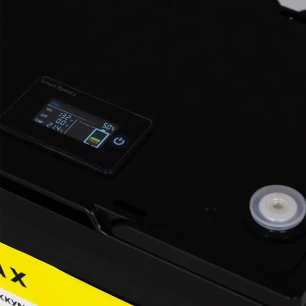 Литиевый аккумулятор тяговый LitoMax LiFePO4 12,8V 100Ah фото монитора