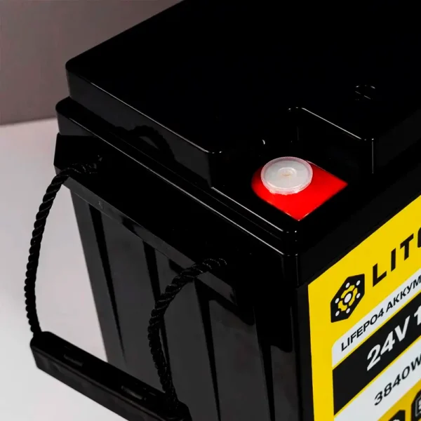 Литиевый аккумулятор тяговый LITOMAX IP68 LiFePO4 24V 150Ah 3840Wh с Bluetooth Мах 150A вид клеммы