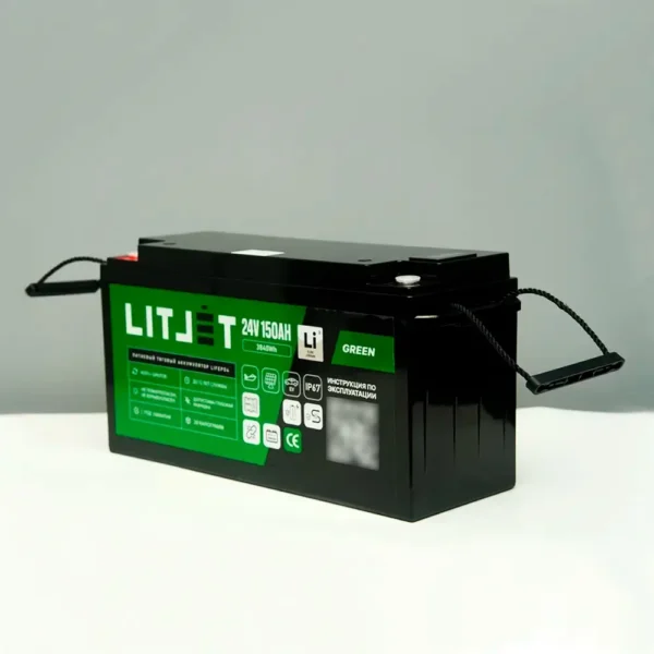 Литиевый аккумулятор тяговый LITJET GREEN LiFePO4 24V 150Ah 3840Wh с Bluetooth IP67 BMS