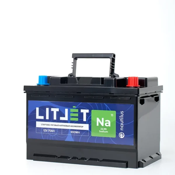 Натриевый стартово/тяговый аккумулятор LITJET Na+ 12V 75Ah 900Wh