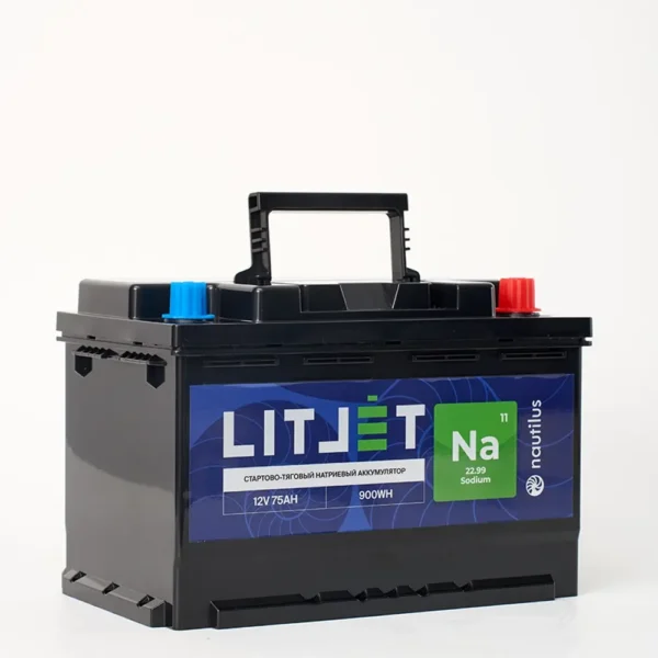 Натриевый стартово/тяговый аккумулятор LITJET Na+ 12V 75Ah 900Wh фото корпуса