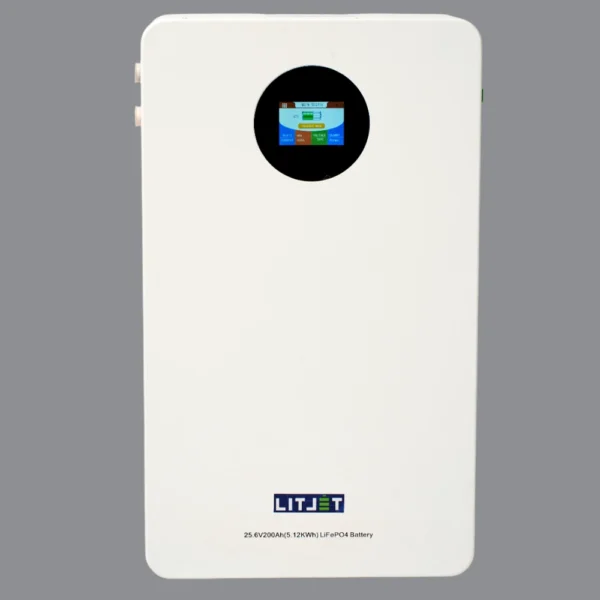 Литиевый аккумулятор тяговый LITJET GREEN LiFePO4 25,6V 200Ah 5KWh CAN/RS485, настенный