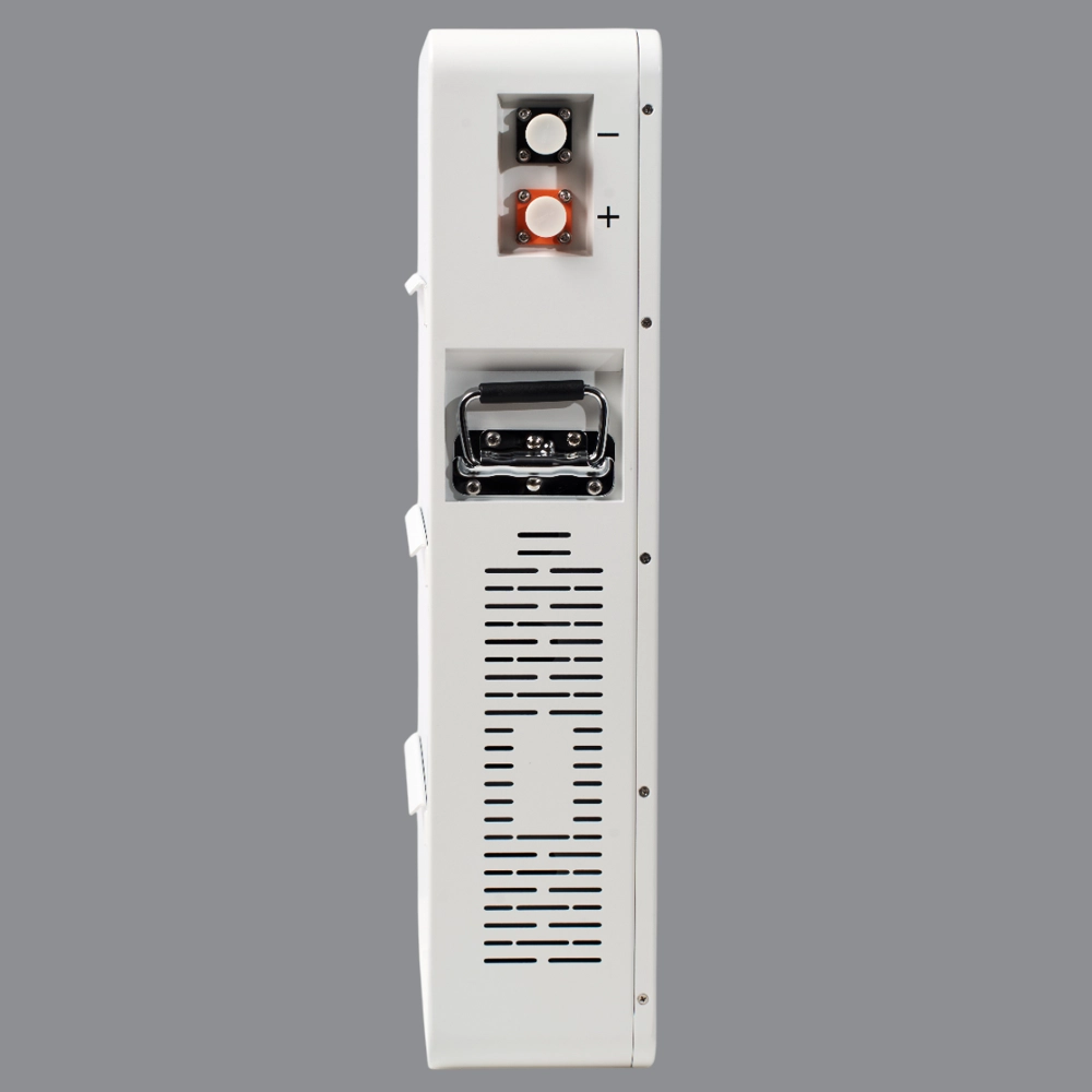 Литиевый аккумулятор тяговый LITJET GREEN LiFePO4 51,2V 100Ah 5KWh 100A, CAN/RS485 c/d 100A настенный 6 Литиевый аккумулятор тяговый LITJET GREEN LiFePO4 51,2V 100Ah 5KWh 100A, CAN/RS485 c/d настенный вид сбоку