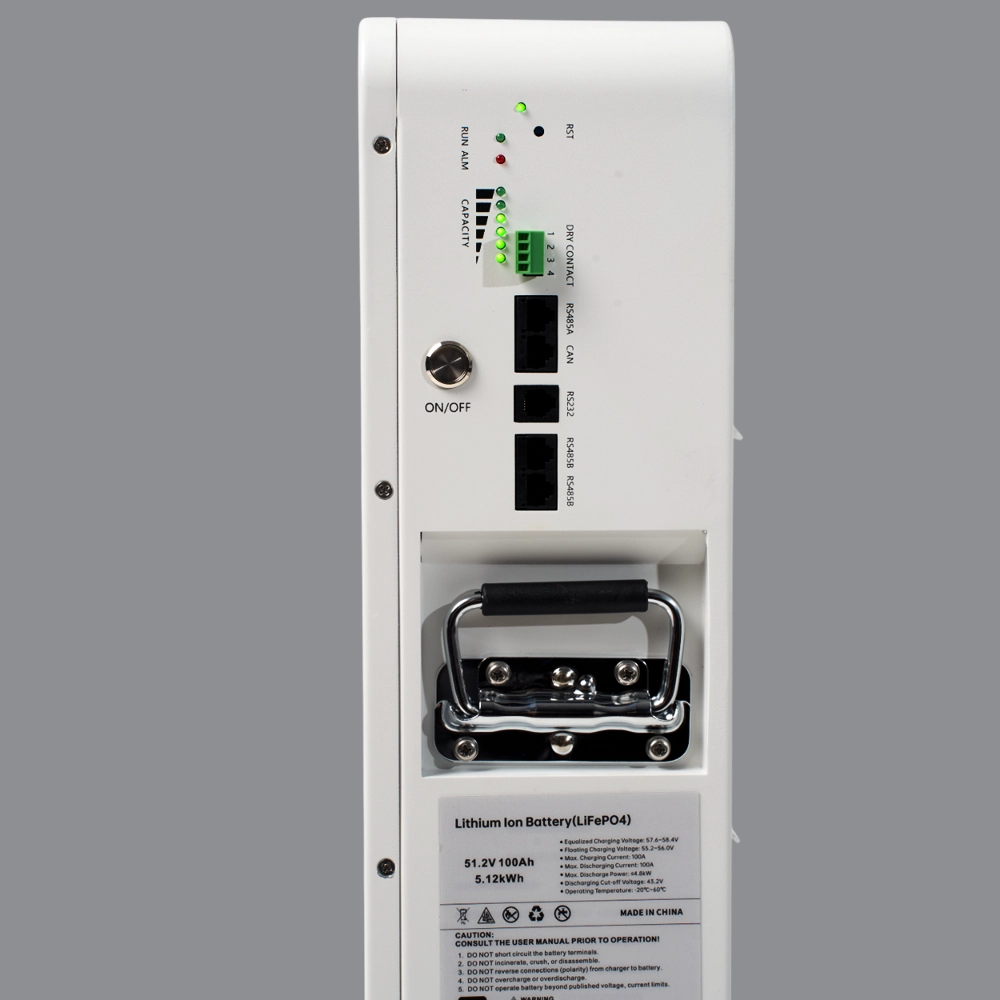 Литиевый аккумулятор тяговый LITJET GREEN LiFePO4 51,2V 100Ah 5KWh 100A, CAN/RS485 c/d 100A настенный 9 Литиевый аккумулятор тяговый LITJET GREEN LiFePO4 51,2V 100Ah 5KWh 100A, CAN/RS485 c/d настенный разъемы