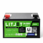 Литиевый аккумулятор тяговый ЛИТДЖЕТ серии GREEN LiFePO4 тяговый аккумулятор 24 В 150 А·ч 3840 Вт·ч с Bluetooth и BMS 150 A, IP67, металлический корпус